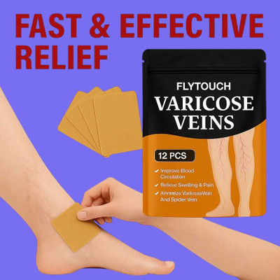 FlyTouch Soothing Patch for Leg Swelling, Spider Veins and Blood Flow Plaster & Patch(12 x 1 Patches)