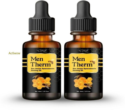 ACTIWOW Men Therm Bee Venom Heating Oil for Martial Arts Recovery Liquid(2 x 15 ml)