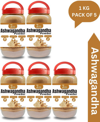 7Herbmaya Certified Organic Ashwagandha Root Powder Each 1Kg Powder(5 x 1000 g)
