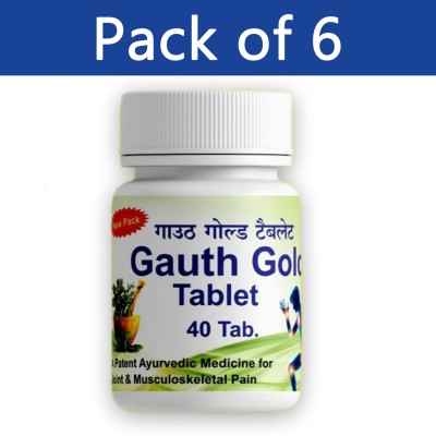 vitaherbal Gauth Gold Ayurvedic Capsule for joint pain(6 bottle) Tablets(6 x 40 Units)