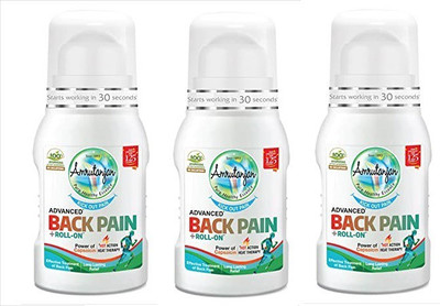 Amrutanjan Advanced Back Pain +Roll On Pack of 3 Liquid(3 x 50 ml)