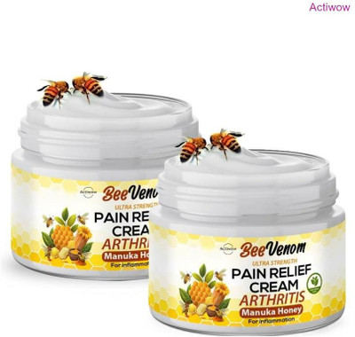 ACTIWOW Bee Venom Honey Pain Relief Rheumatic Pain And Sprain Relief Cream Cream(2 x 50 g)