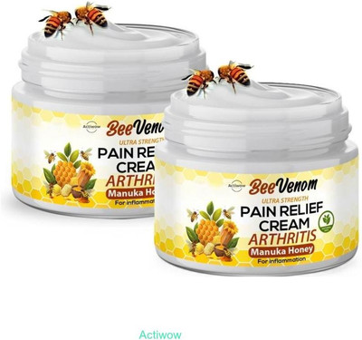 ACTIWOW Bee Venom Honey Pain Relief Joints And Swelling Pain Cream Cream(2 x 50 g)