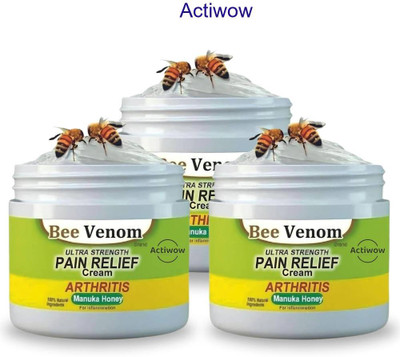 ACTIWOW Bee Venom Pain Relief Cream for Sciatica Relief Pack of 3 Cream(3 x 50 g)
