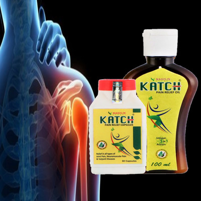 masolin HERBAL KATCH AYURVEDIC JOIN PAIN RELIEF OIL 100ML AND CAPSULE 60CAPS Liquid(2 Units)