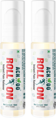 ACH...OO Achoo Roll On - Relief from Headaches and Joints pain - 10ml (Pack of 2) Liquid(2 x 10 ml)