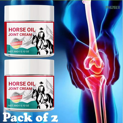 PHIZLLER Ayurvedic Formula Natural Horse Oil Joint Cream for Muscle Pain Cream(2 x 30 g)