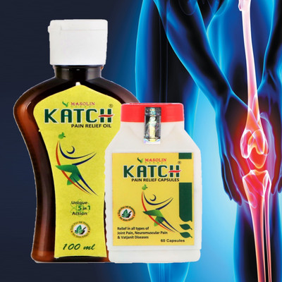 masolin KATCH AYURVEDIC JOIN PAIN RELIEF OIL 100ML & CAPSULE 60CAPS Liquid(2 Units)