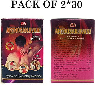 Eazybits BH Arthosanjivani Pain Relief Capsules (PACK OF 2) Capsules(2 x 30 Units)