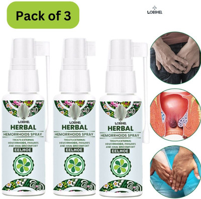 LORSHEL Herbal Hemorrhoids Care Spray Liquid(3 x 50 ml)