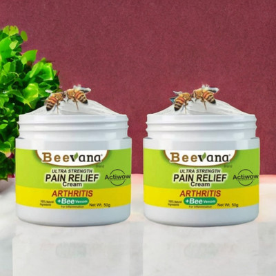 ACTIWOW BeeVana Fast Pain Relief for Back & Shoulder Tension Pack of 2 Cream(2 x 25 g)