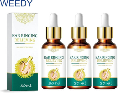 WEEDY Pain Relief Ear Serum – Pack of 3 Herbal Bottles Liquid(3 x 30 ml)