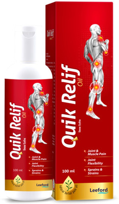 Quik Relif Herbal Oil For Joint & Muscle Pain (1x100ml) + Roll On (1x10ml) Pain Relieving Combo Liquid(2 x 55 ml)