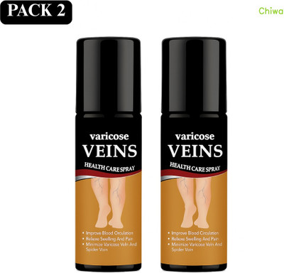 CHIWA vericose vein spray secure instant oil supports swelling free lifestyle Spray(2 x 100 ml)