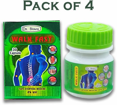 MUKHTI CARE Dr. Biswas Walk Fast Capsule - Pack of 4 Capsules(4 x 30 Units)