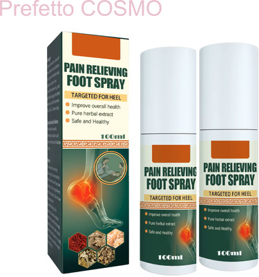 Prefetto COSMO Pain Relief Foot Spray – 2-Pack for Fast & Cooling Relief Liquid(2 x 100 ml)