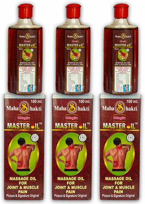 vitaherbal Mahashakti magic master oil for joint & muscle Pain pack of 3 Liquid(3 x 100 ml)