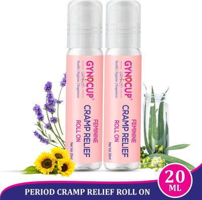 Gynocup Feminine Cramp Relief Roll On All in One (Periods, Lower Back Pain & Body Pain)(Pack of 2) Balm(2 x 10 ml)
