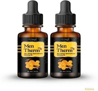 ACTIWOW Men Therm Bee Venom Heating Oil for Evening Workout Cooldown Liquid(2 x 15 ml)