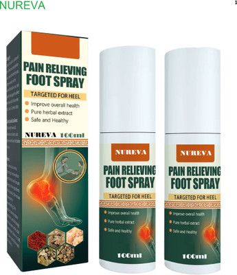 nureva Cooling Foot Spray – Burning Relief – Pack of 2 Spray(2 x 100 ml)