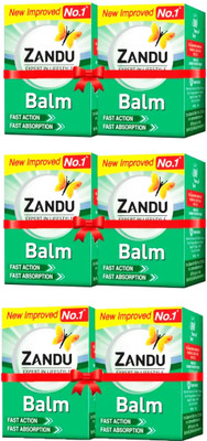 ZANDU Balm pain releif Fast Action Fast Absorption Pack of 6 (8ml each) Balm(6 x 8 ml)