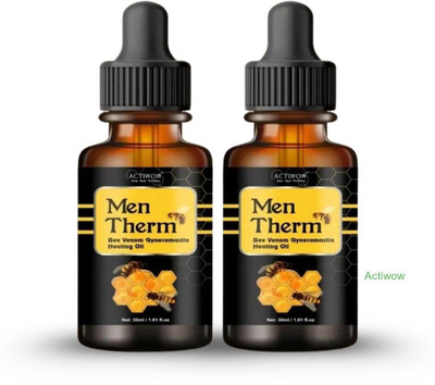 ACTIWOW Men Therm Bee Venom Heating Oil for Ice Climber Hand Support Liquid(2 x 15 ml)