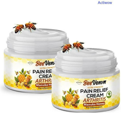 ACTIWOW Bee Venom Honey Pain Relief Lower Back And Spine Cream Cream(2 x 50 g)