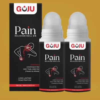 GOJU Deep Penetrating Pain Relief Roll-On for Quick and Effective Results-Pack of 2 Balm(2 x 60 ml)