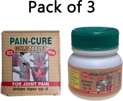 Quickbits Pain Cure Gold Tablet, Ayurvedic Joint Pain Relief Tablets pack of 3 Tablets(3 x 1 Units)