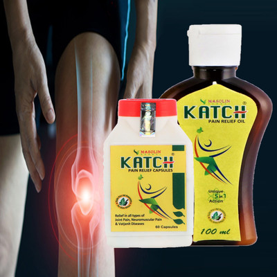 masolin KATCH AYURVEDIC JOIN PAIN OIL 100ML AND CAPSULE 60'S CAP Liquid(2 Units)