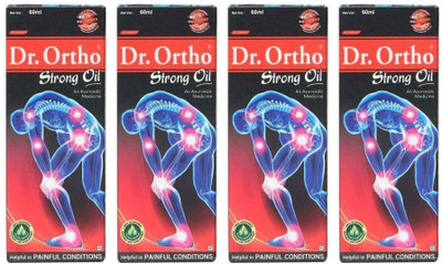 Dr. Ortho Strong Oil an Ayurvedic Medicine (4 Packs, 60ml Each) Liquid(4 x 60 ml)