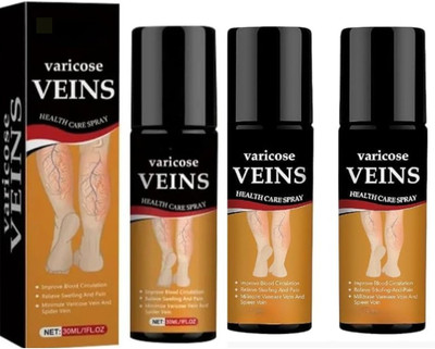 BIFRRUTANT Cooling Spray for Varicose Vein Relief with Daily Herbal Effect Liquid(3 x 50 ml)