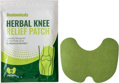 Anatomicals Herbal Knee Relief Patches (10 Count) – Natural Joint Support for Knee Plaster & Patch(10 x 1 Patches)
