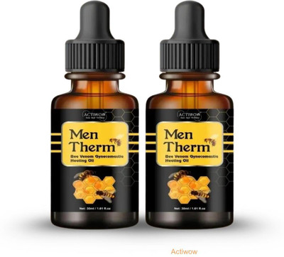 ACTIWOW Men Therm Bee Venom Heating Oil for Campus Gym Recovery Routine Liquid(2 x 15 ml)