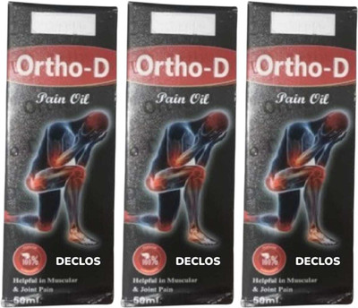 DECLOS ortho d pain oil helps in joints pain Liquid(3 x 50 ml)