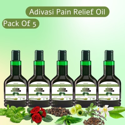 SINJHA Adivasi Pain Relief Oil Ayurvedic Joint Pain Massage Oil pack of-5 Liquid(5 x 60 ml)