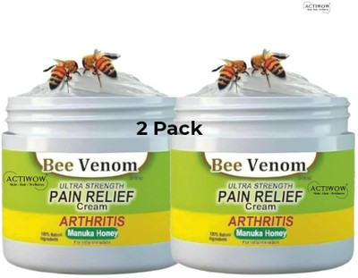 ACTIWOW Bee Venom Pain Relief for Neck & Back Muscle Relief 2 Pcs Cream(2 x 50 g)