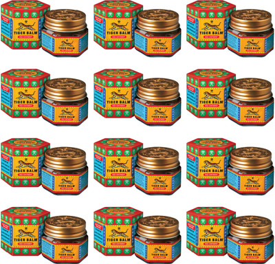 Tiger Balm Red Ointment For Effective Relief | 21ml | Pack of 12 Balm(12 x 21 ml)