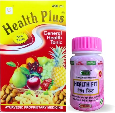 NAWAZ ENTERPRISE Health Plus Tonic & Health Fit Capsule For Good Health (Pack of 2) Liquid(2 x 225 ml)