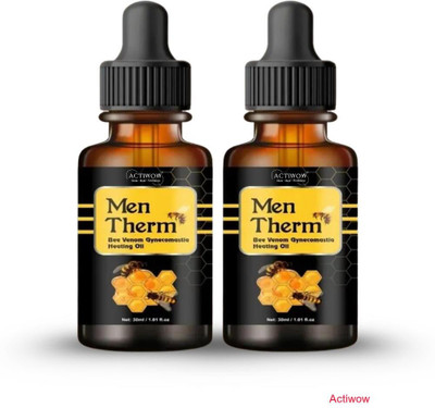 ACTIWOW Men Therm Bee Venom Heating Oil for Snowboarding Warm-Up Aid Liquid(2 x 15 ml)