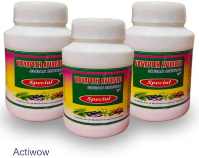 ACTIWOW Vidyapith Sugar Powder for Enhancing Natural Insulin Balance Pack of 3 K02 Powder(3 x 100 g)