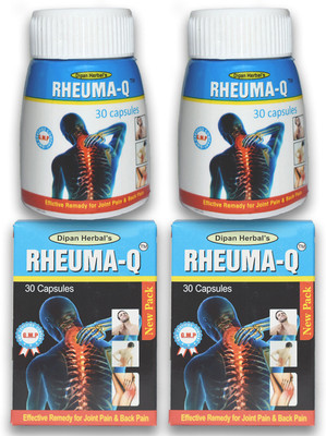 JRA Cure Dipan Herbal's Rheuma-Q Capsule | Helps Relieve Joint & Back Painq (pack of 2) Tablets(2 x 30 Units)