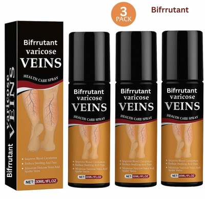 BIFRRUTANT Herbal Oil Formula Varicose Vein Stockings Spray Leg Toning Formula Liquid(3 x 50 ml)