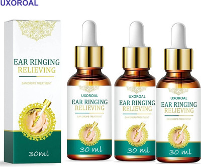 uxoroal Tinnitus Oil – Natural Ear Buzz Solution (30ML, Pack of 3) Liquid(3 x 30 ml)
