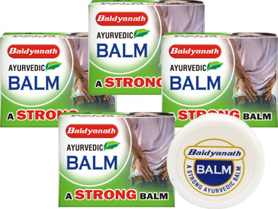 Baidyanath Ayurvedic Balm- A Strong Balm | Enriched with benefits of Pudina, Neelgiri, Gultheria Oils and 6 Other Herbs | Pack of 5 Balm(5 x 2 g)