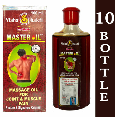Quickbits Mahashakti magic master oil for joint & muscle Pain pack of 10 Liquid(10 x 100 ml)