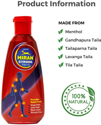 aswini Hiran Strong Pain Oil fast action formula Liquid(2 x 80 ml)