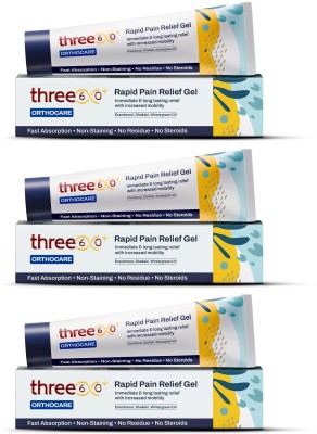 three60+ Rapid Pain Relief Pack of 3 Gel(3 x 50 g)