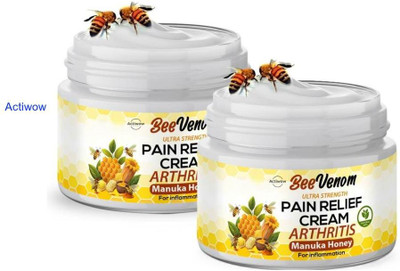 ACTIWOW Bee Venom Honey Pain Relief Legs And Sports Injuries Cream Cream(2 x 50 g)