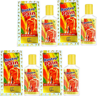 MOSKLIN AUSTO PAIN RELIEF OIL FOR MUSCLES & JOINT PAIN RELIEF PACK OF 60ml x 4 Liquid(4 x 60 ml)
